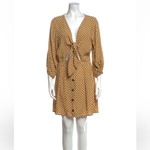 Faithfull the Brand Polka Dot Tie-Front Dress